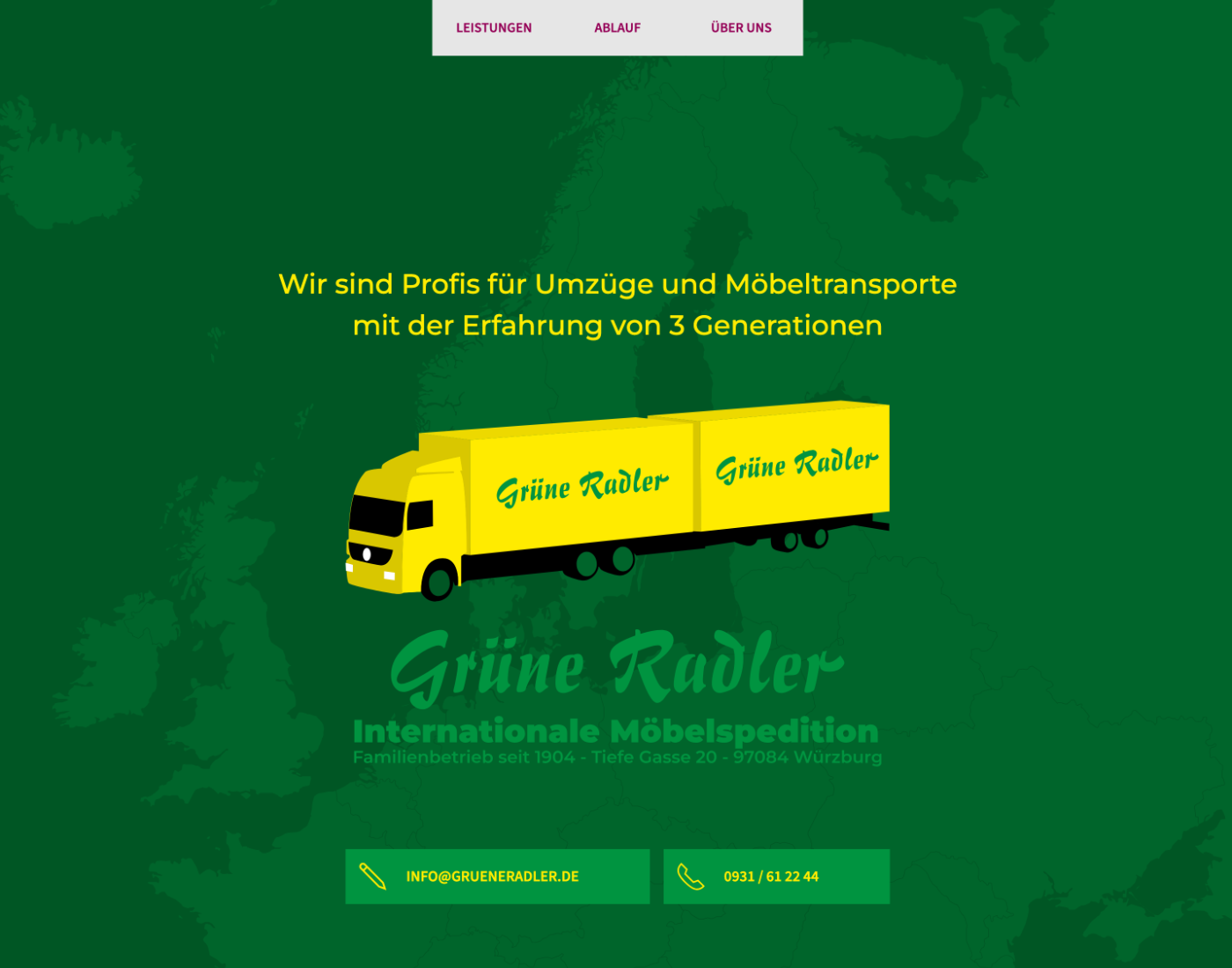 Screenshot der Webseite